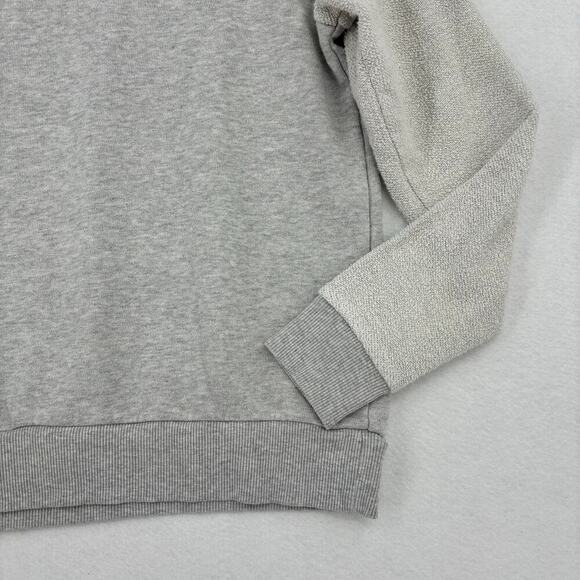 Aerie Crew Neck Sweatshirt Raglan Sleeve Mixed Media Gray Women's Size M - Picture 6 of 13